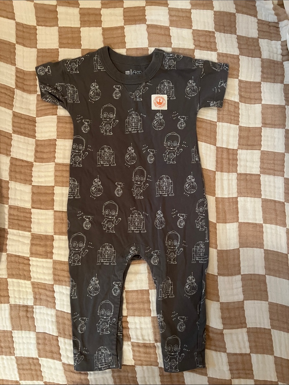 Baby Gap Star Wars print grey one-piece Romper